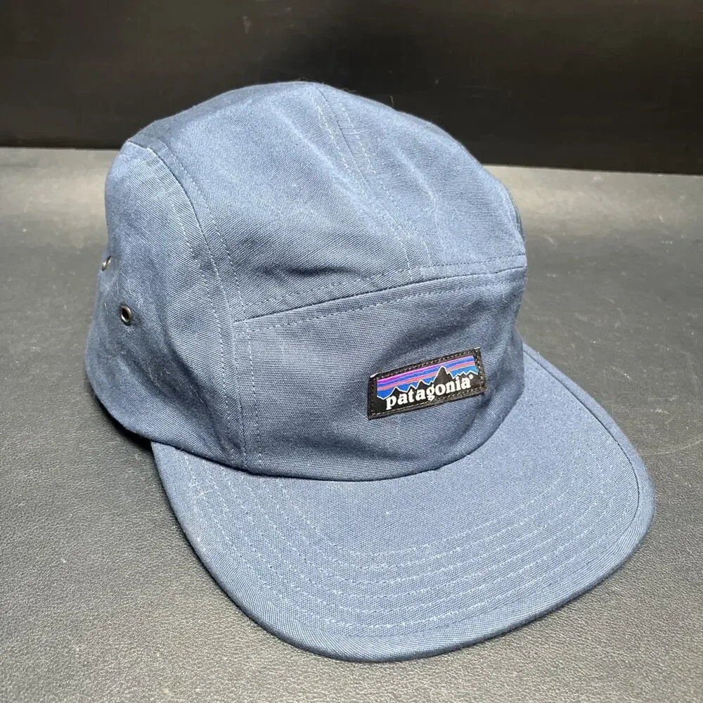 Patagonia Netplus Label Hat Cap Adjustable 5 Panel Blue Mens